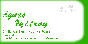 agnes nyitray business card
